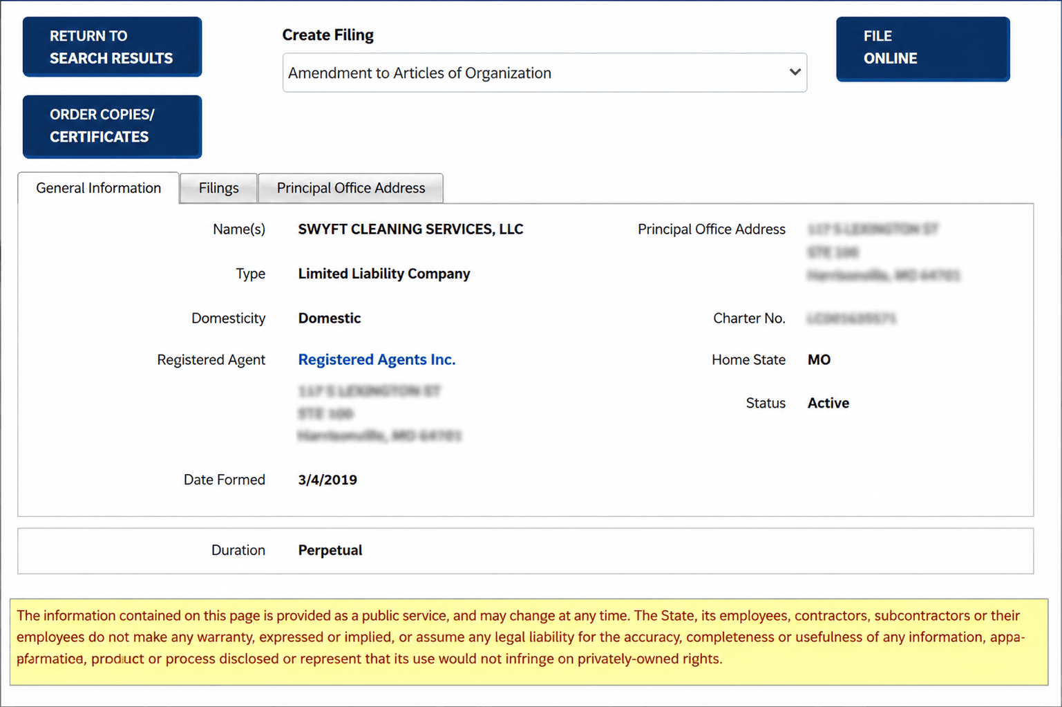 Corporate Filing Records Dashboard