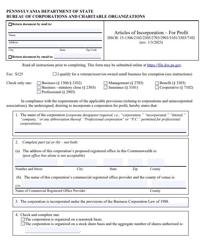 File Your Articles and Docketing Statement