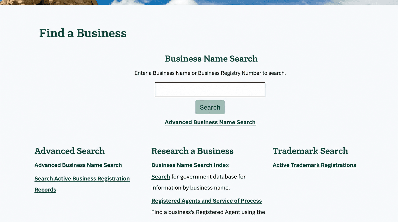Find a Business Search Portal