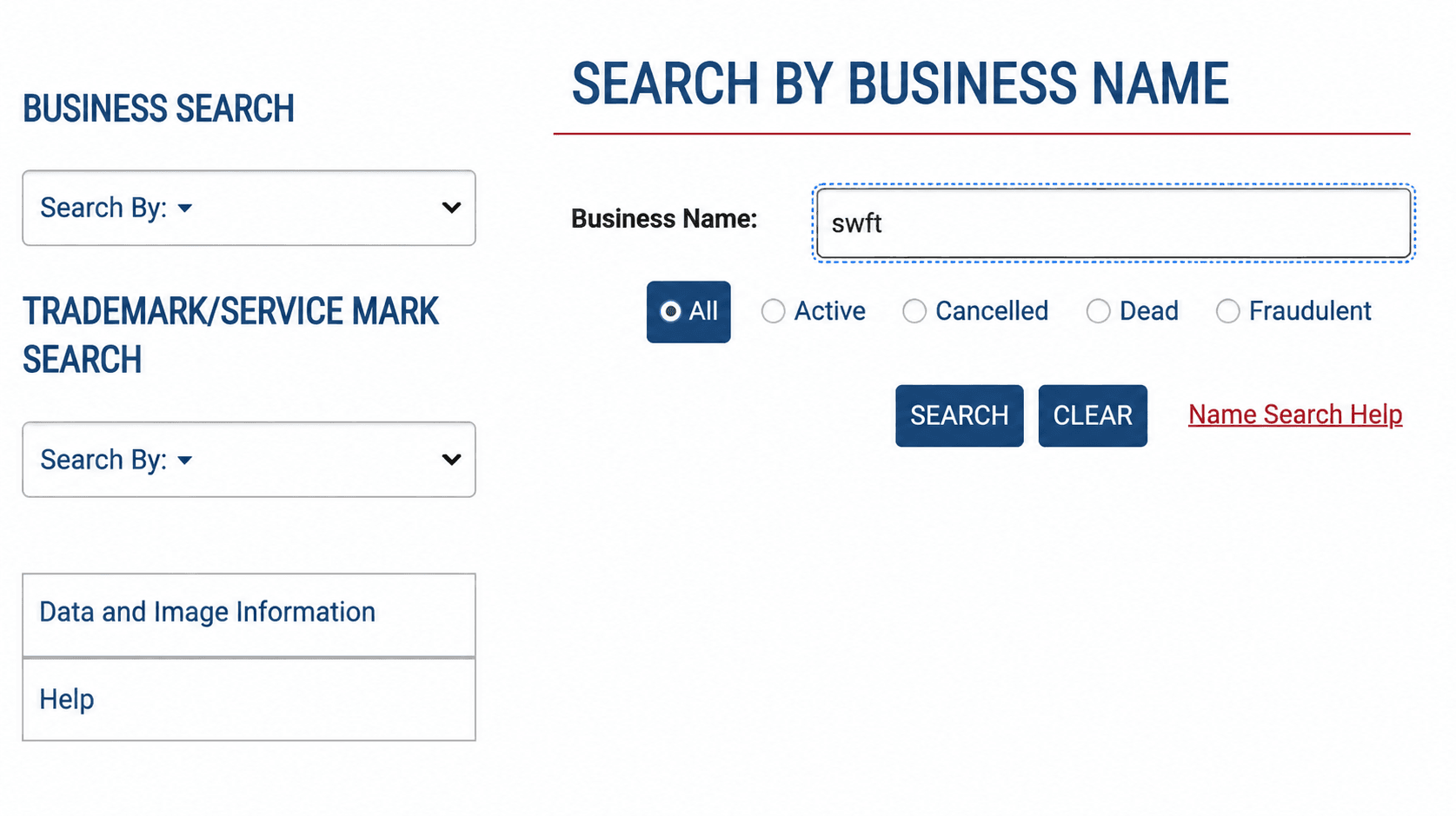 Government Business Search Portal