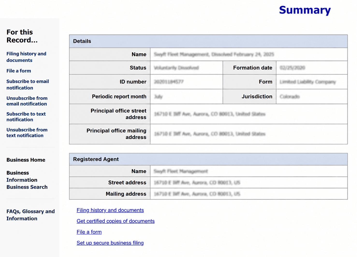 Government Business Summary