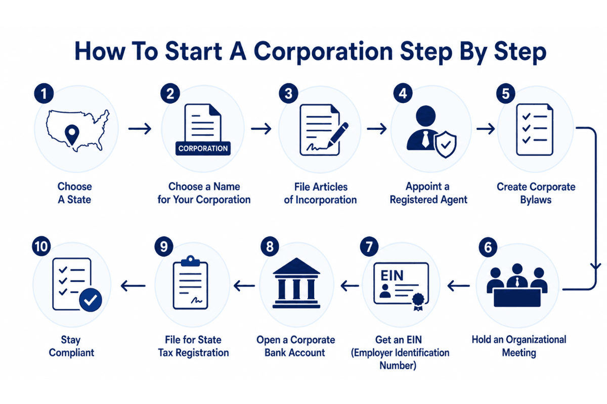 Steps to form a Corporation 