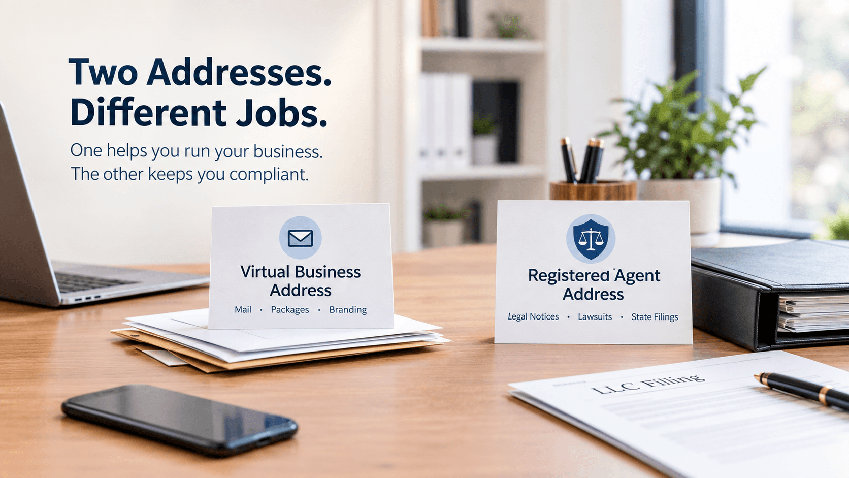 Virtual Business Address vs Registered Agent Address - What's the Difference