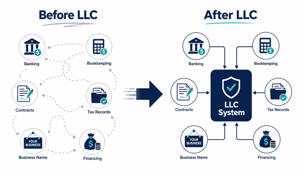 before and after LLC