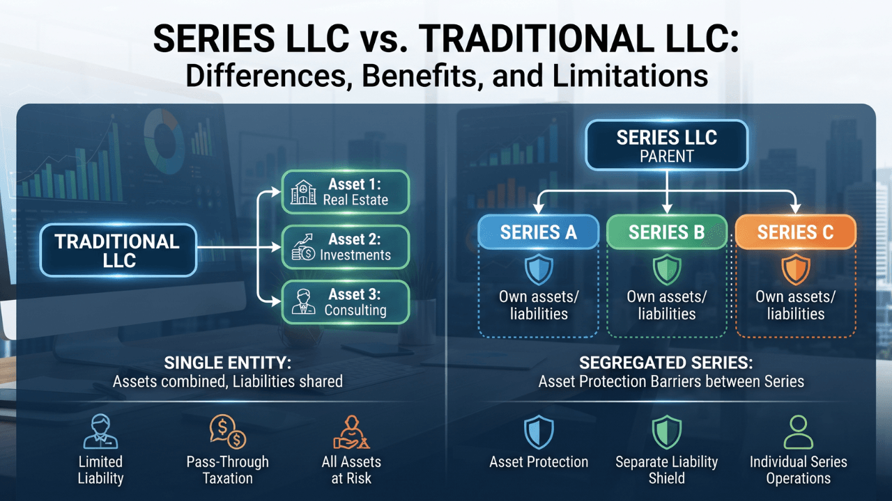 Series LLC vs. Traditional LLC: Differences, Benefits, and Limitations