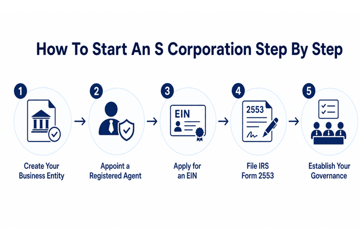  Steps to start an S Corp