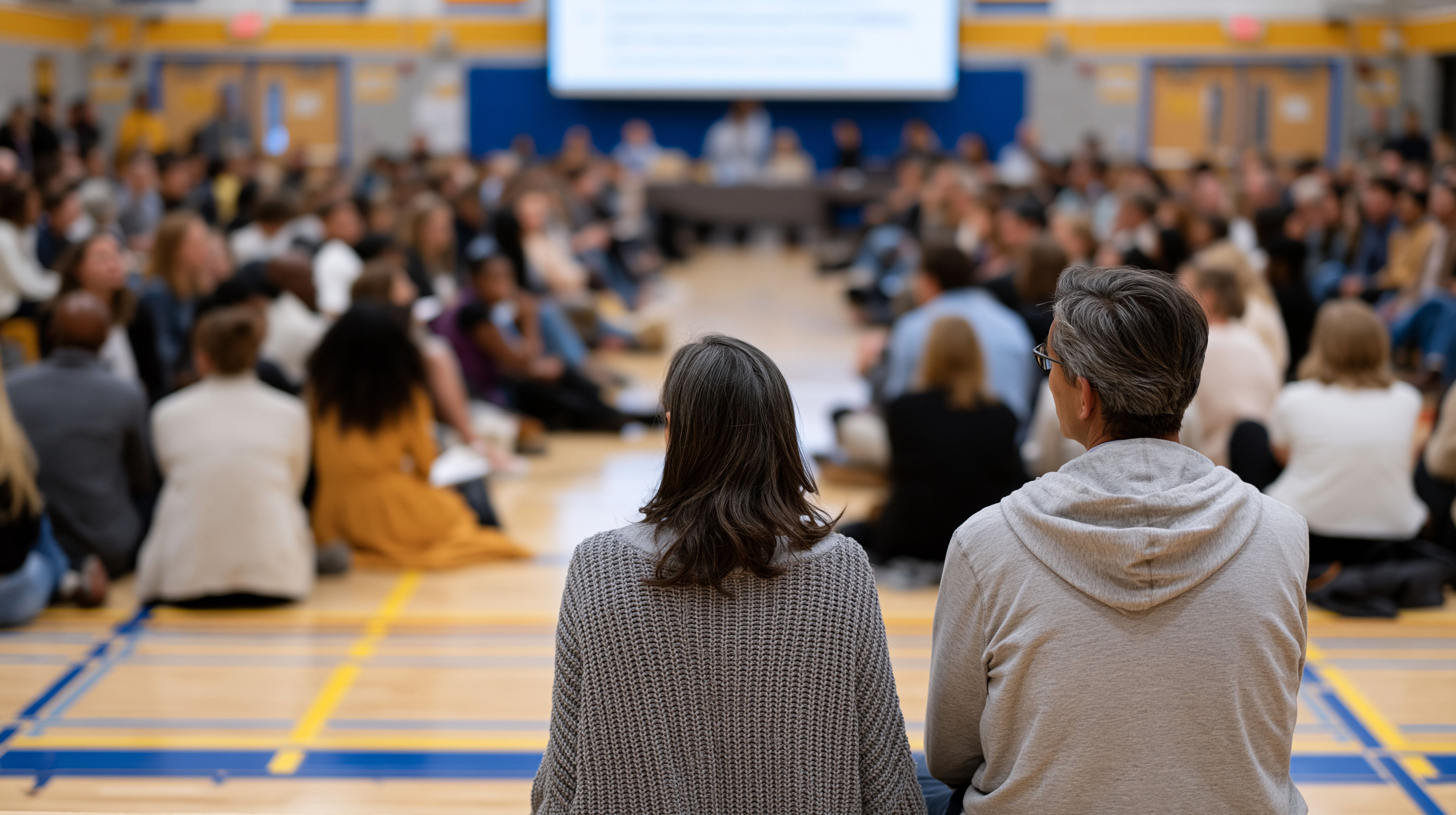 Parent Group assembly with students