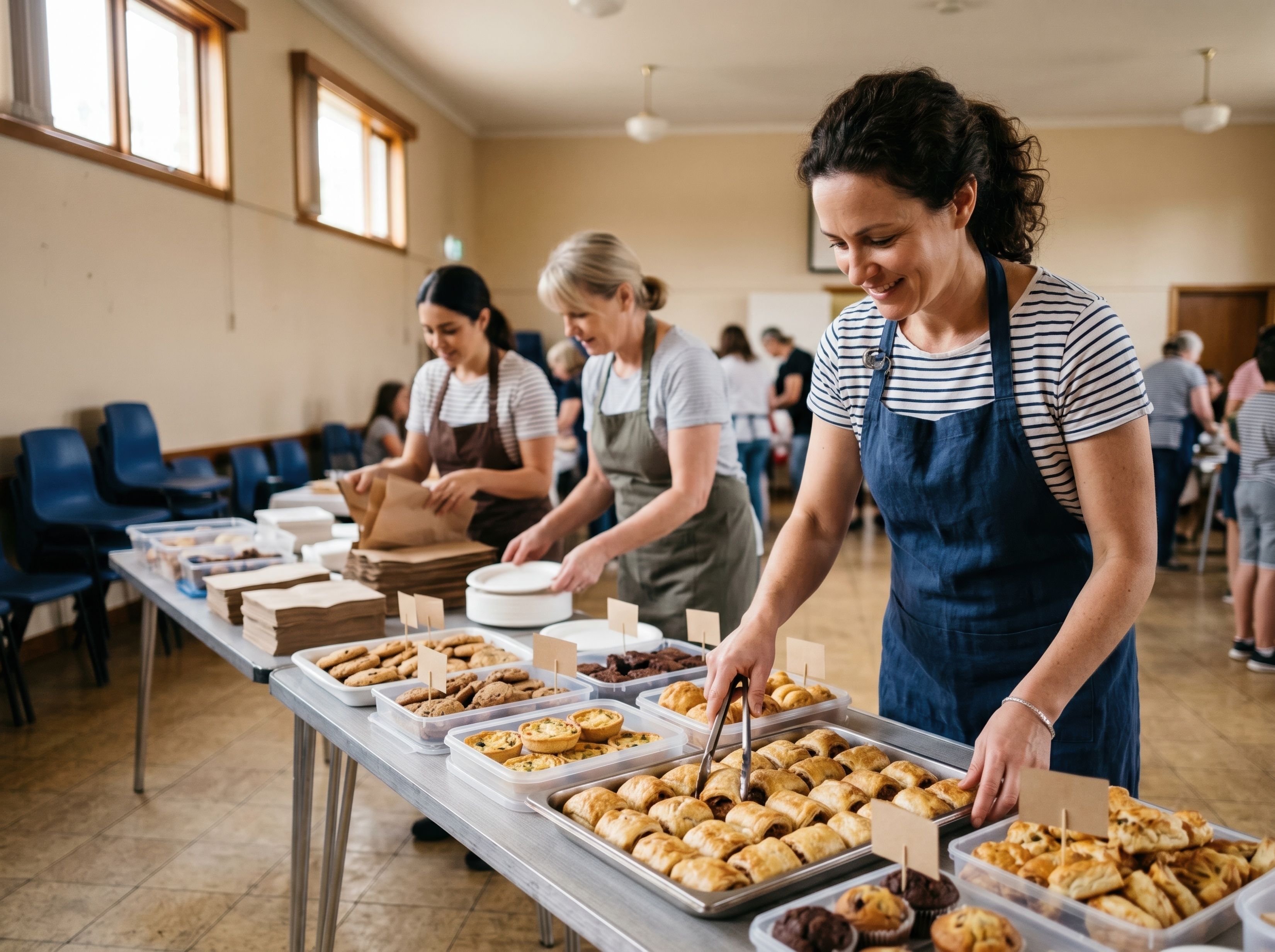 PTO members at a bake sale