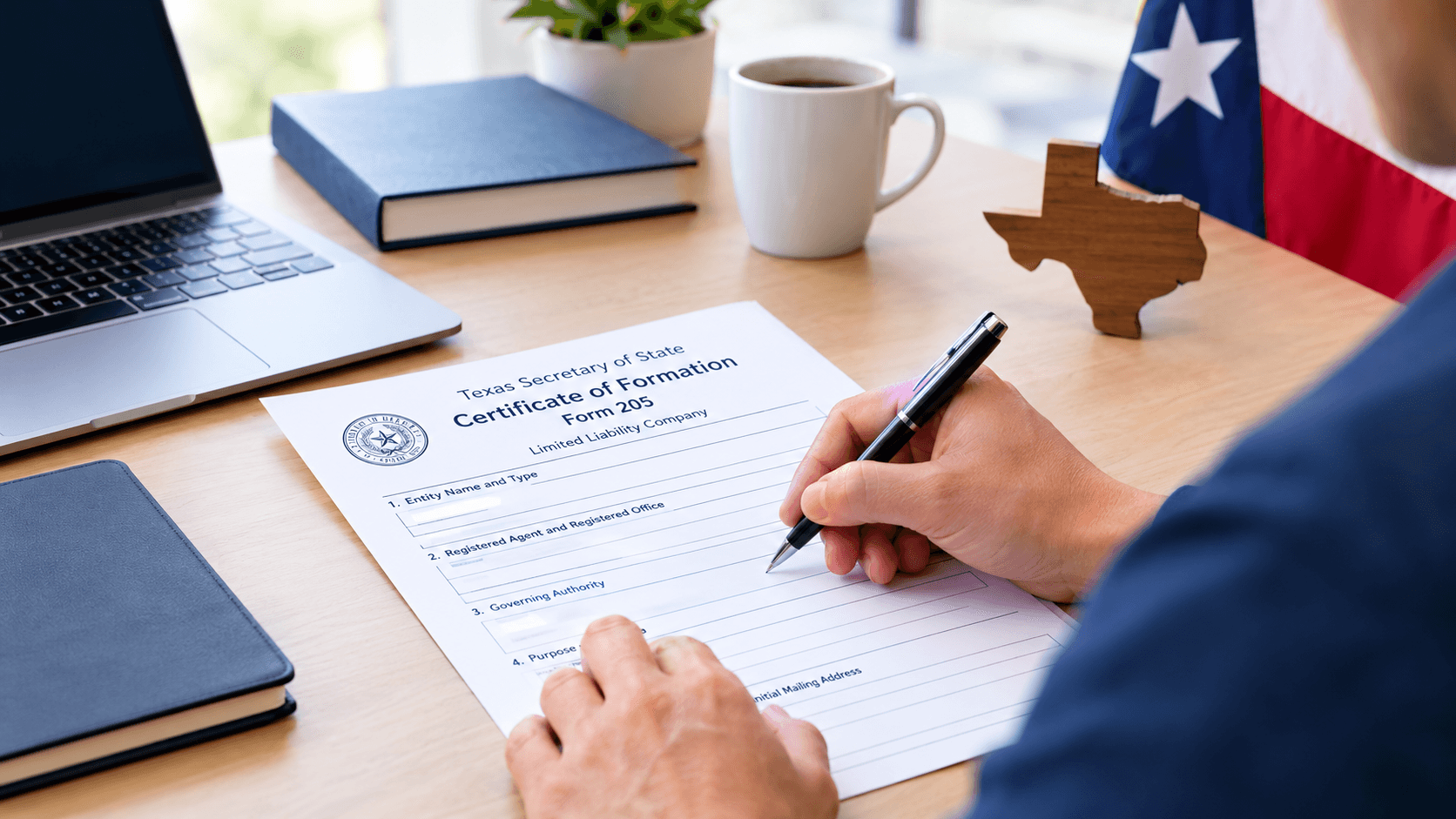 Texas Certificate of Formation for an LLC: How to Fill Out Form 205